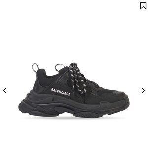 Balenciaga Kids Triple S Black Sneakers